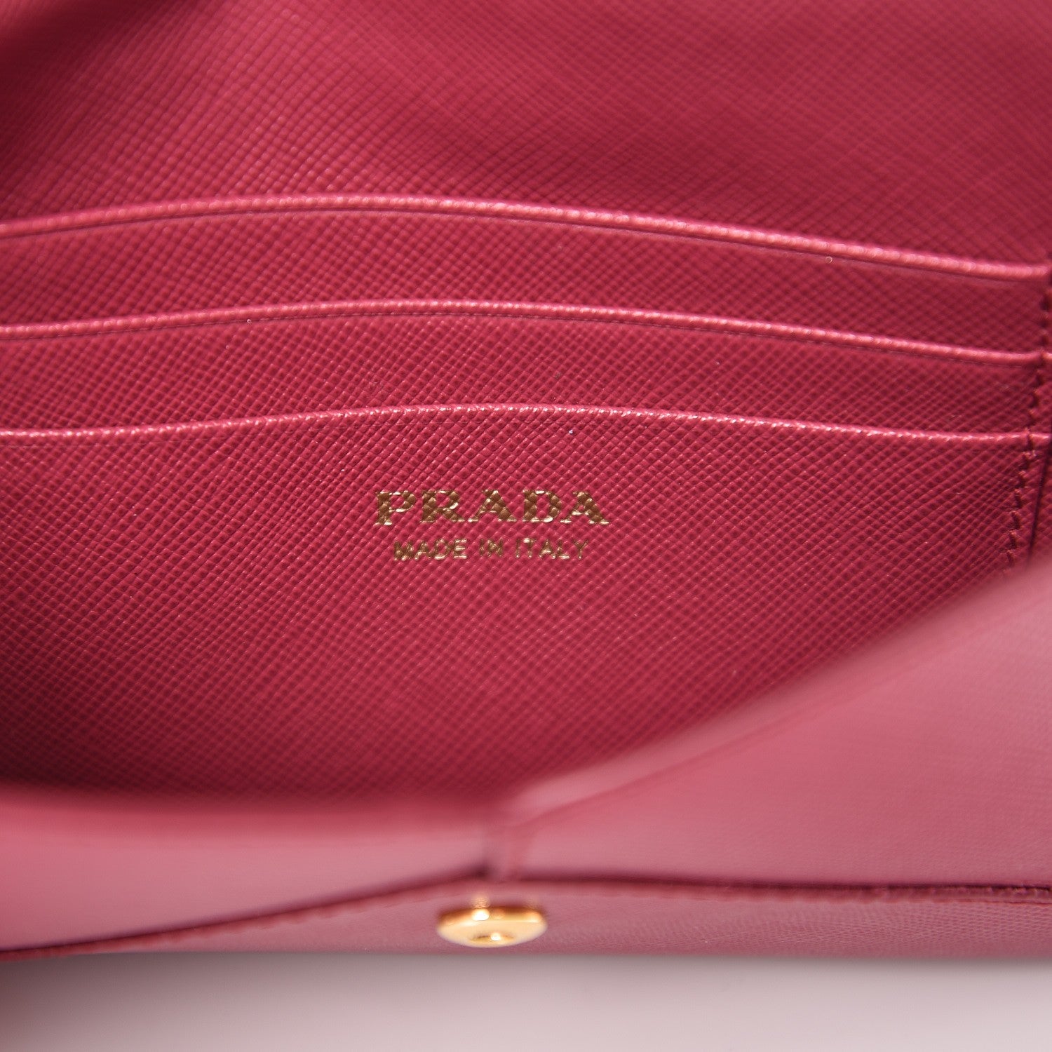 Prada Saffiano Metal Envelope Wallet Ibisco 5 of 7