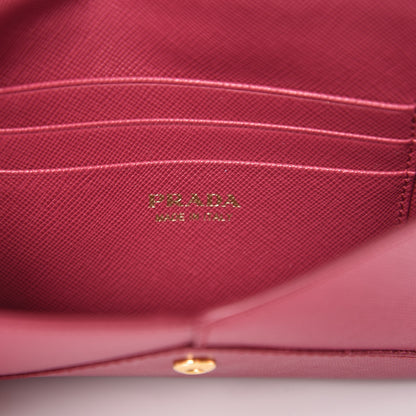 Prada Saffiano Metal Envelope Wallet Ibisco 5 of 7