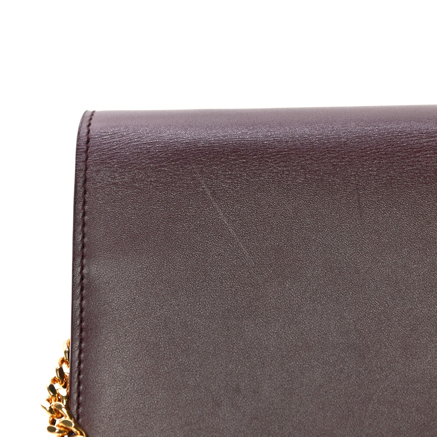 Smooth Calfskin Classic Monogram Kate Tassel Chain Wallet Pallisandre