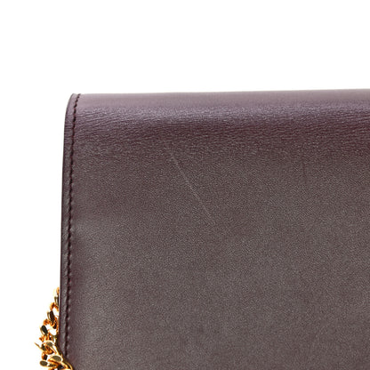 Saint Laurent Smooth Calfskin Classic Monogram Kate Tassel Chain Wallet Pallisandre 12 of 13