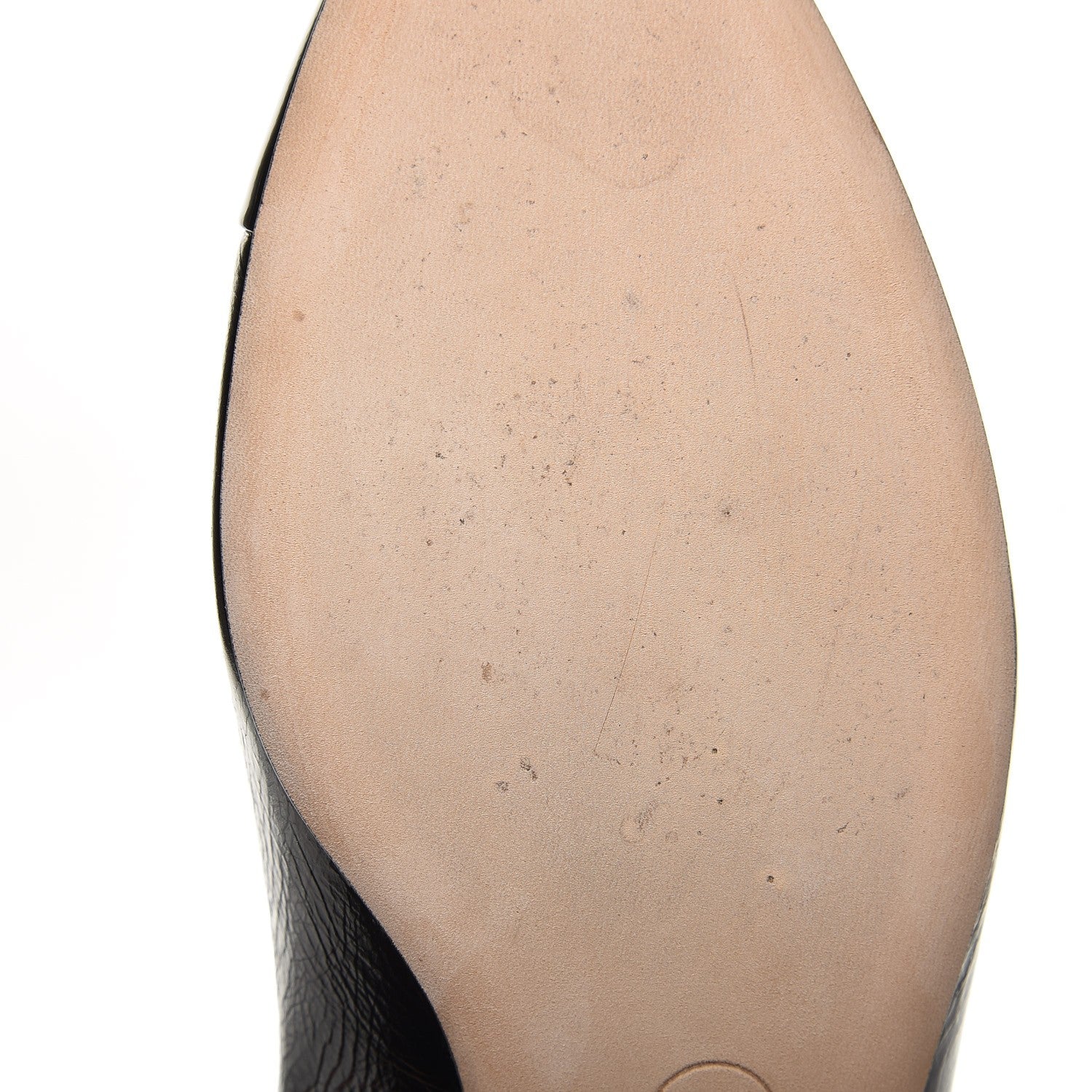 Chanel Glazed Calfskin Patent CC Cap Toe Ballerina Flats 40.5 Black 12 of 13
