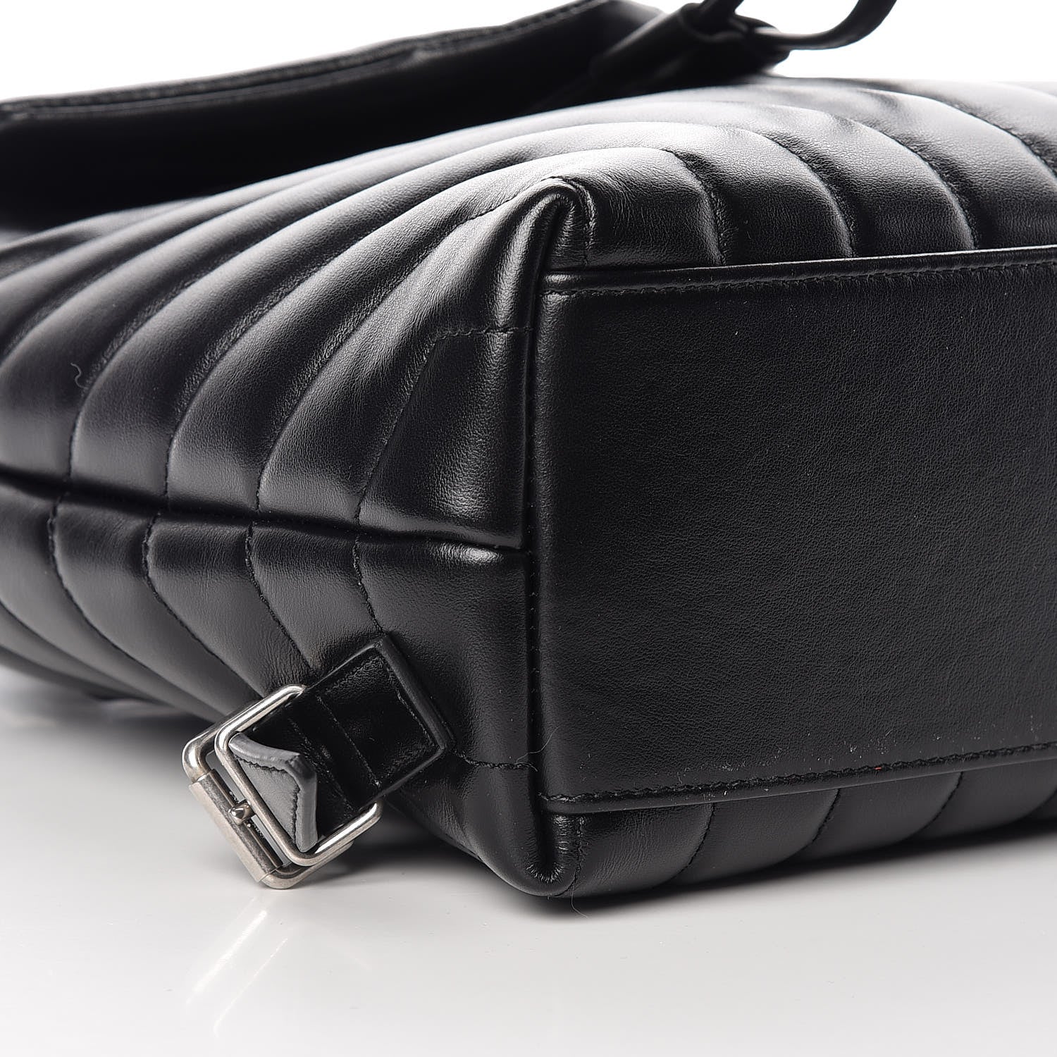 Saint Laurent Calfskin Y Quilted Monogram Small Loulou Backpack Black 9 of 10