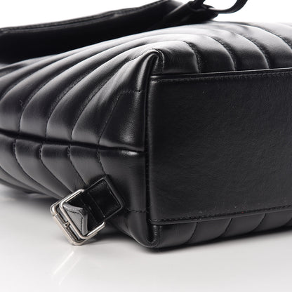 Saint Laurent Calfskin Y Quilted Monogram Small Loulou Backpack Black 9 of 10