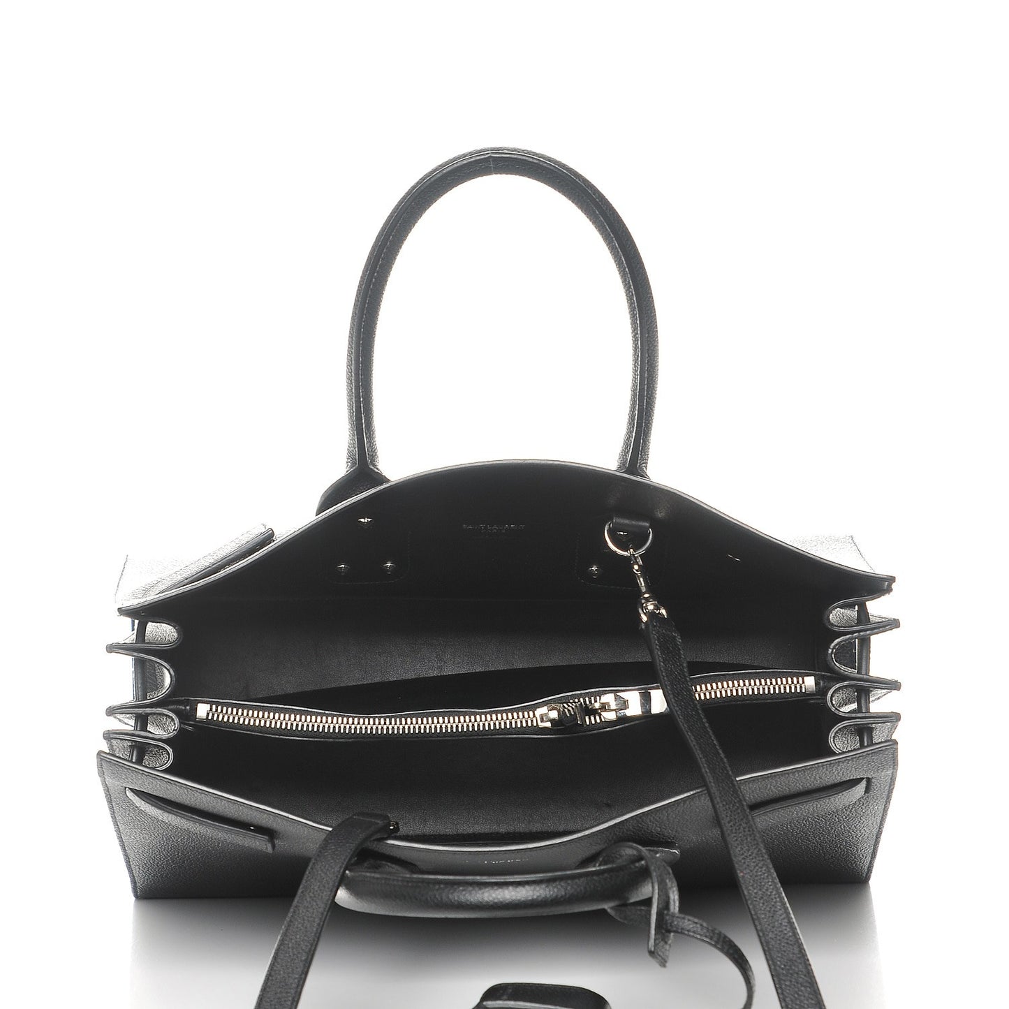 Grained Calfskin Small Sac De Jour Black
