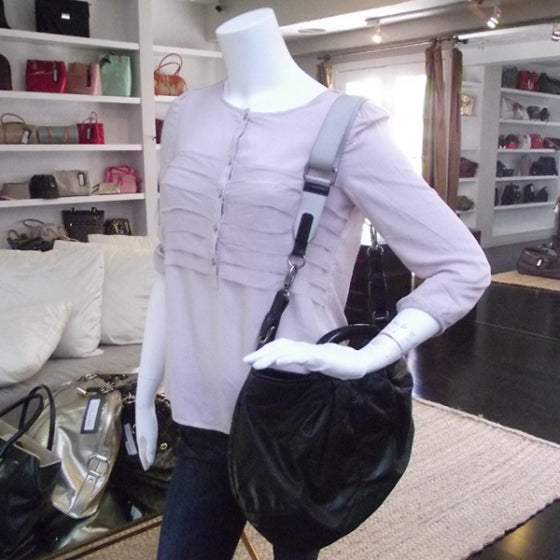 Saint Laurent MARNI Lambskin Balloon Satchel Black 2 of 10