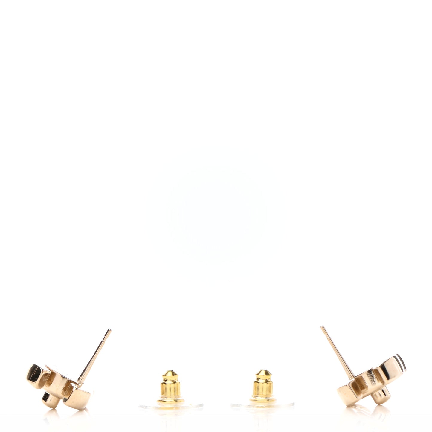 Metal CC Turnlock Earrings Gold