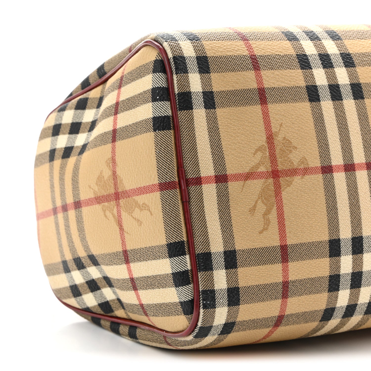 Burberry Haymarket Check Bowling Bag Red 9 of 10