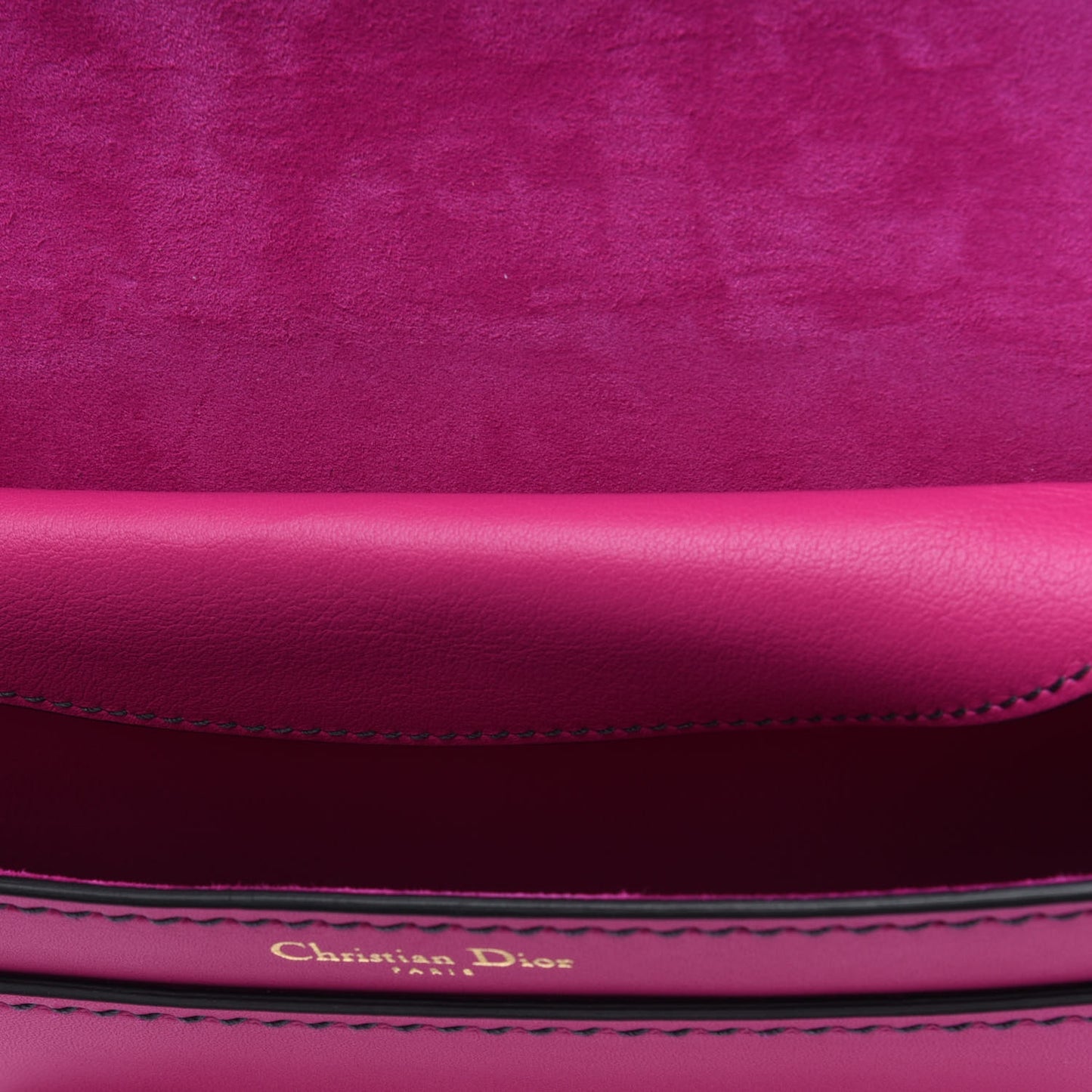 Calfskin J'Adior Chain Flap Bag Fuchsia