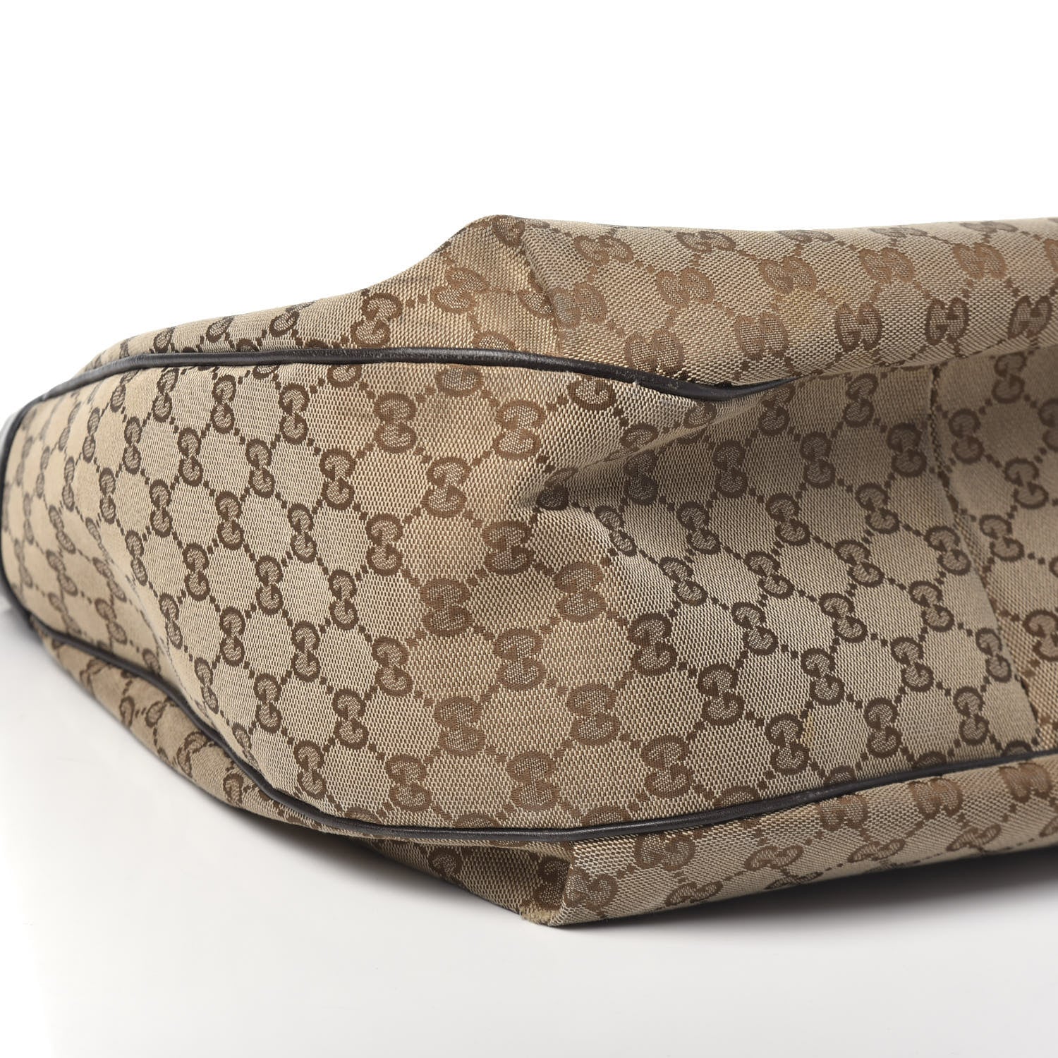 Gucci Monogram Margaux Calfskin Medium Emily Hobo Beige Ebony Cocoa 9 of 12