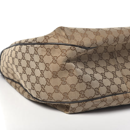 Gucci Monogram Margaux Calfskin Medium Emily Hobo Beige Ebony Cocoa 9 of 12