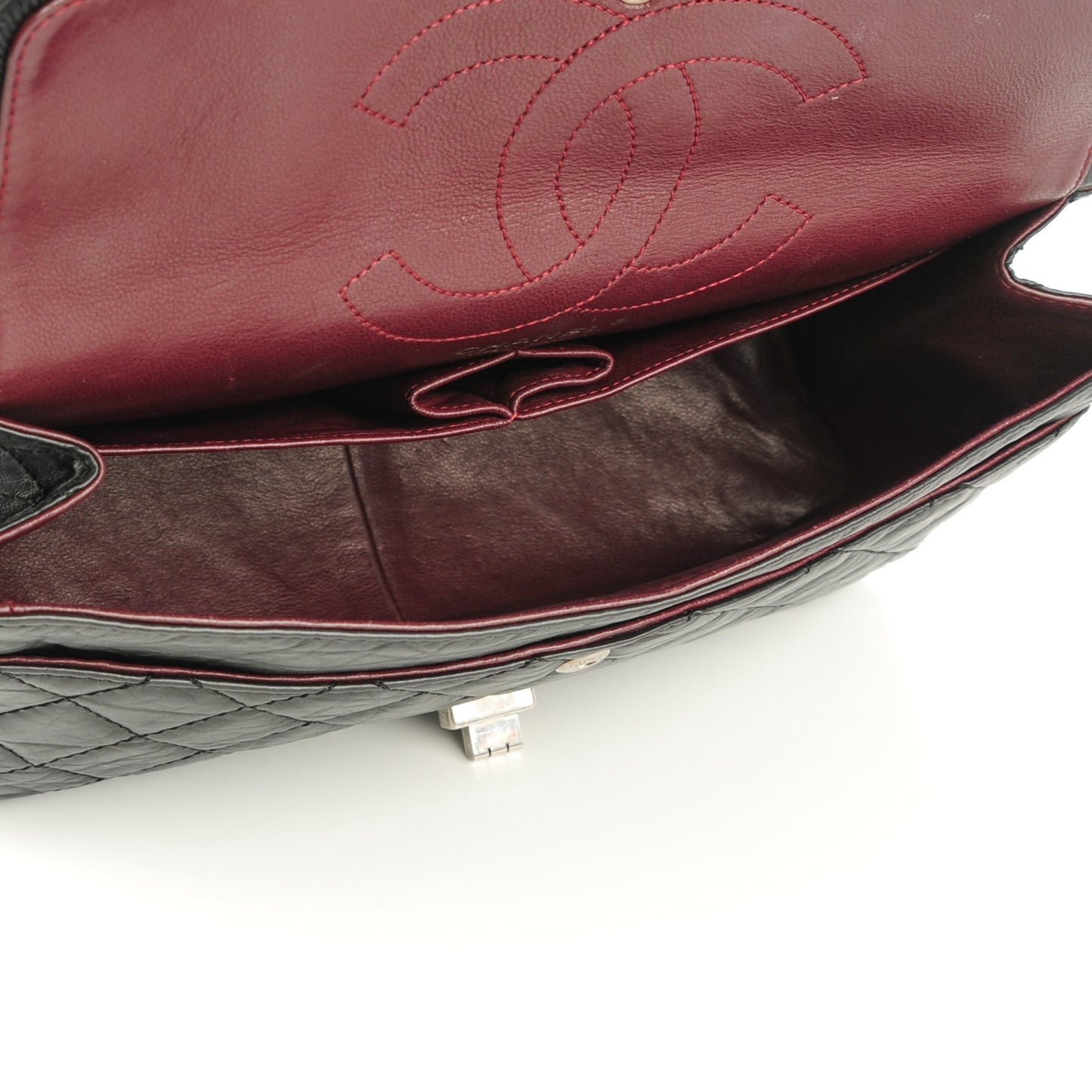 Aged Calfskin Quilted 2.55 Reissue 226 Flap Black