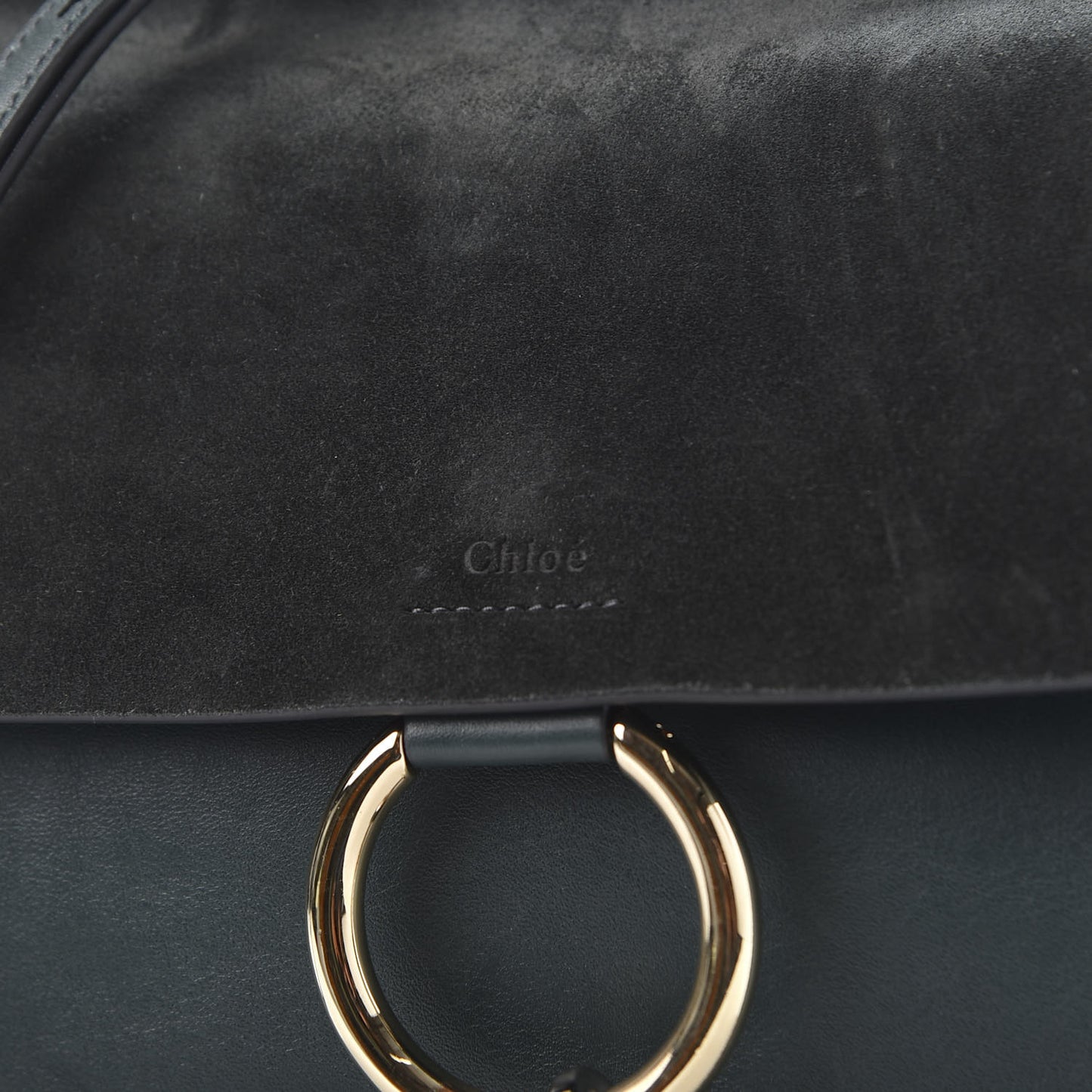Suede Calfskin Medium Faye Shoulder Bag Intense Green