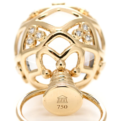Temple St. Clair 18K Yellow Gold Diamond Rock Crystal Theodora Amulet Pendant 4 of 4