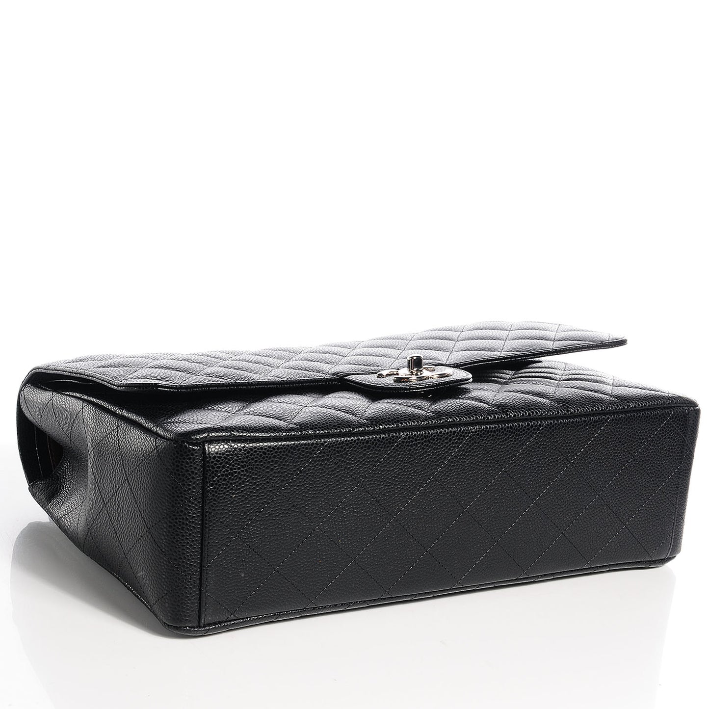 Caviar Quilted Maxi Double Flap Black