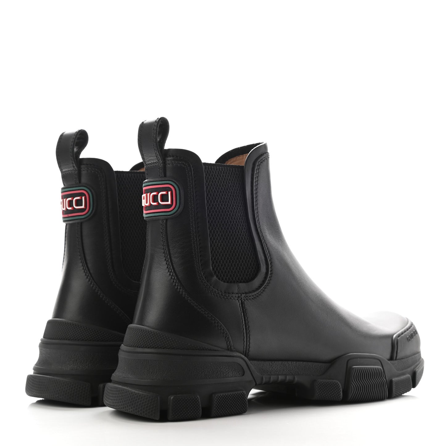 Calfskin Logo Ankle Boots 37 Black