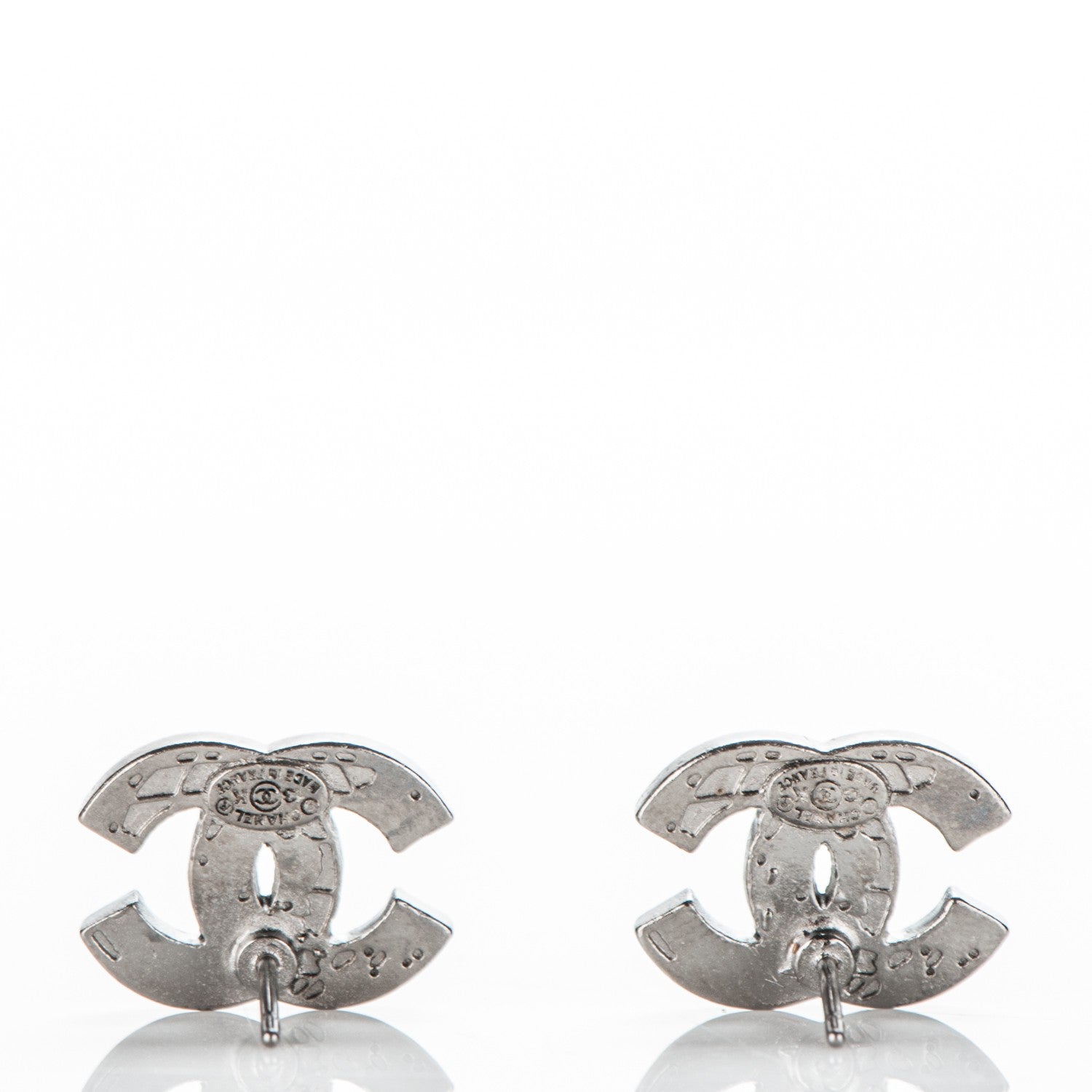 Chanel Globe Ruthenium CC Earrings 3 of 4