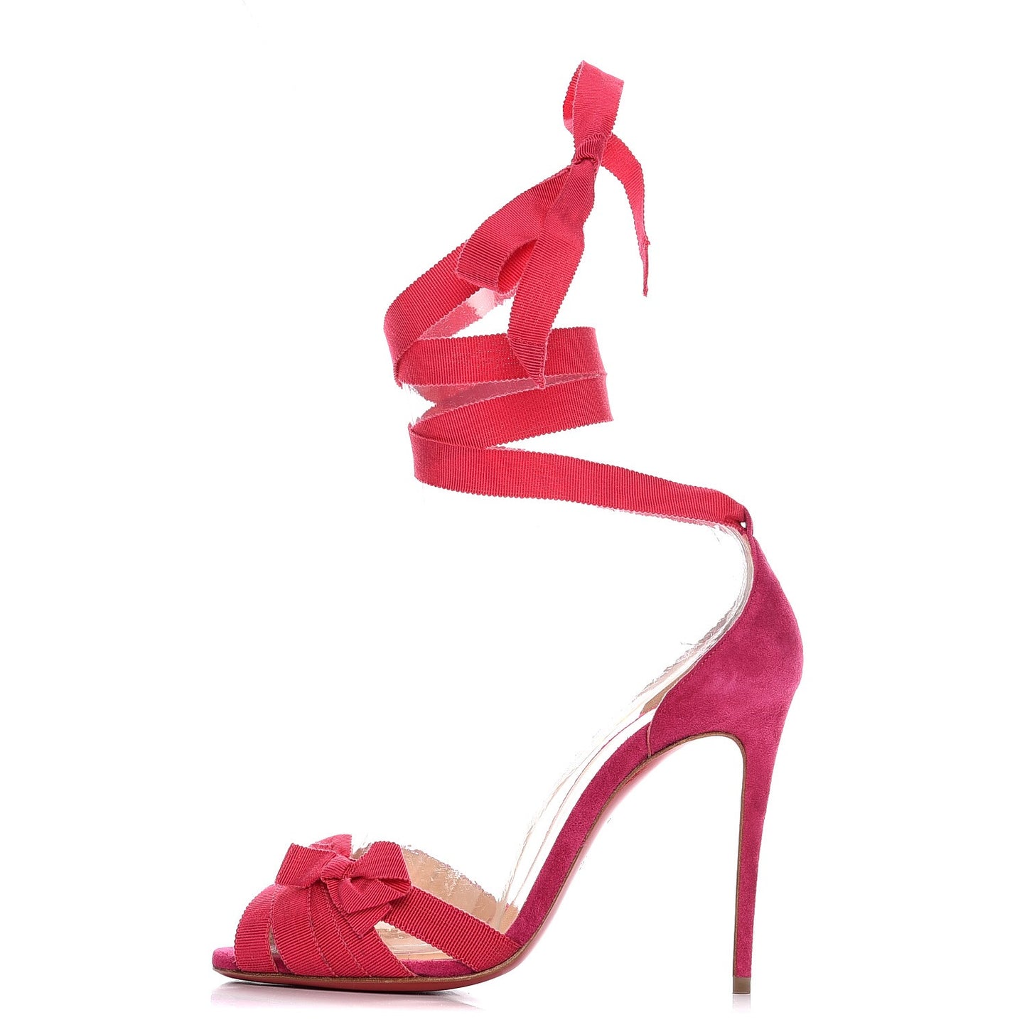 Grosgrain Suede Christeriva 100 Sandals 36 Rosa