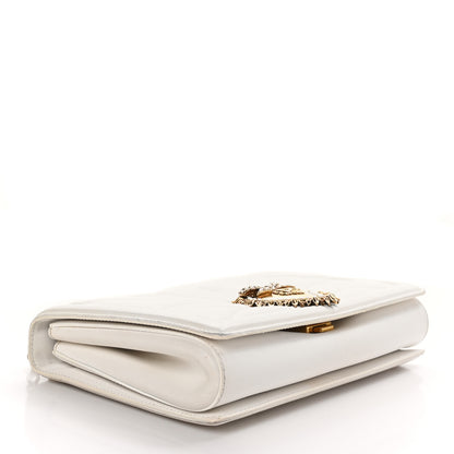 Dolce & Gabbana Calfskin Large Devotion Crossbody Bag White 4 of 12