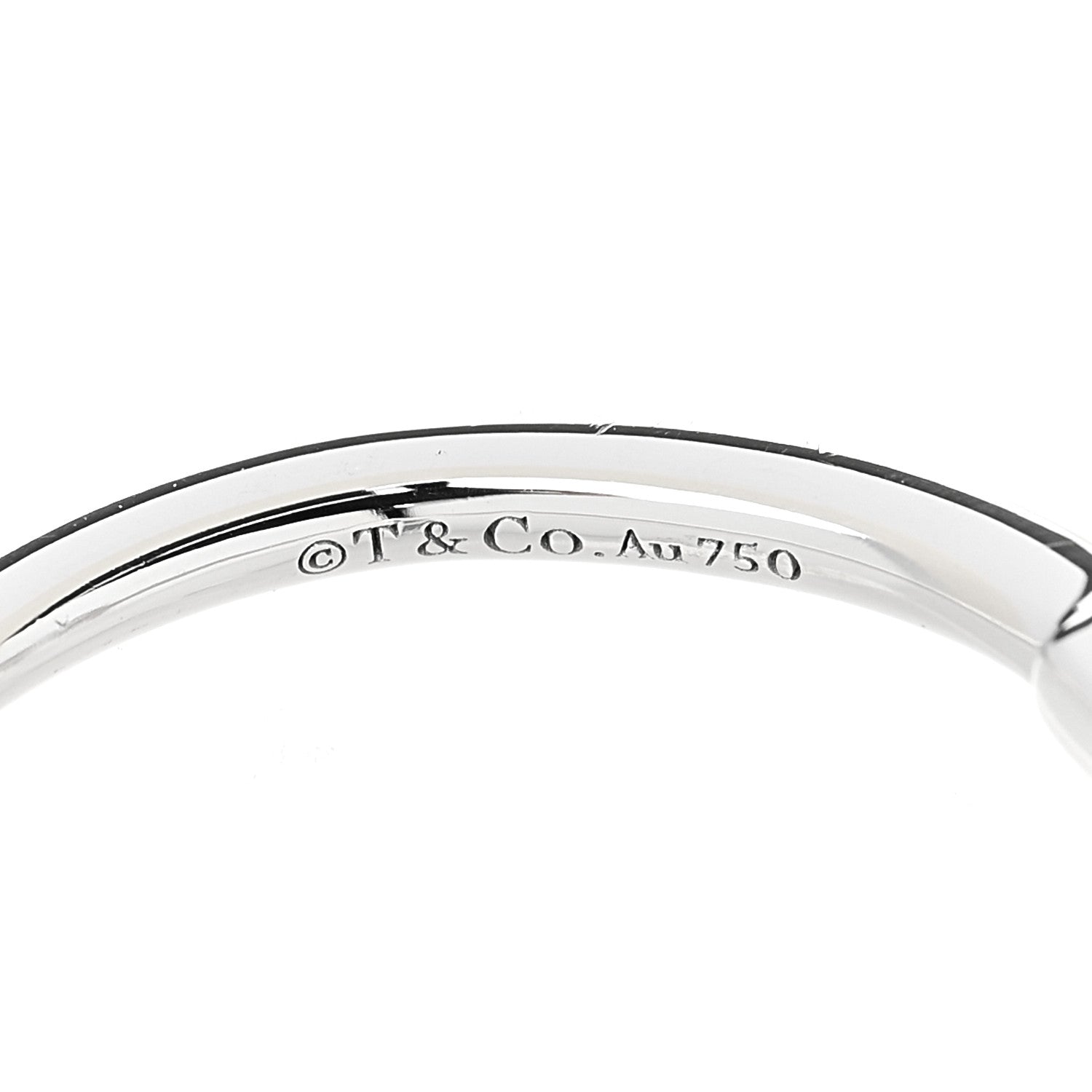 Tiffany 18K White Gold T Wire Ring 52 6 4 of 5