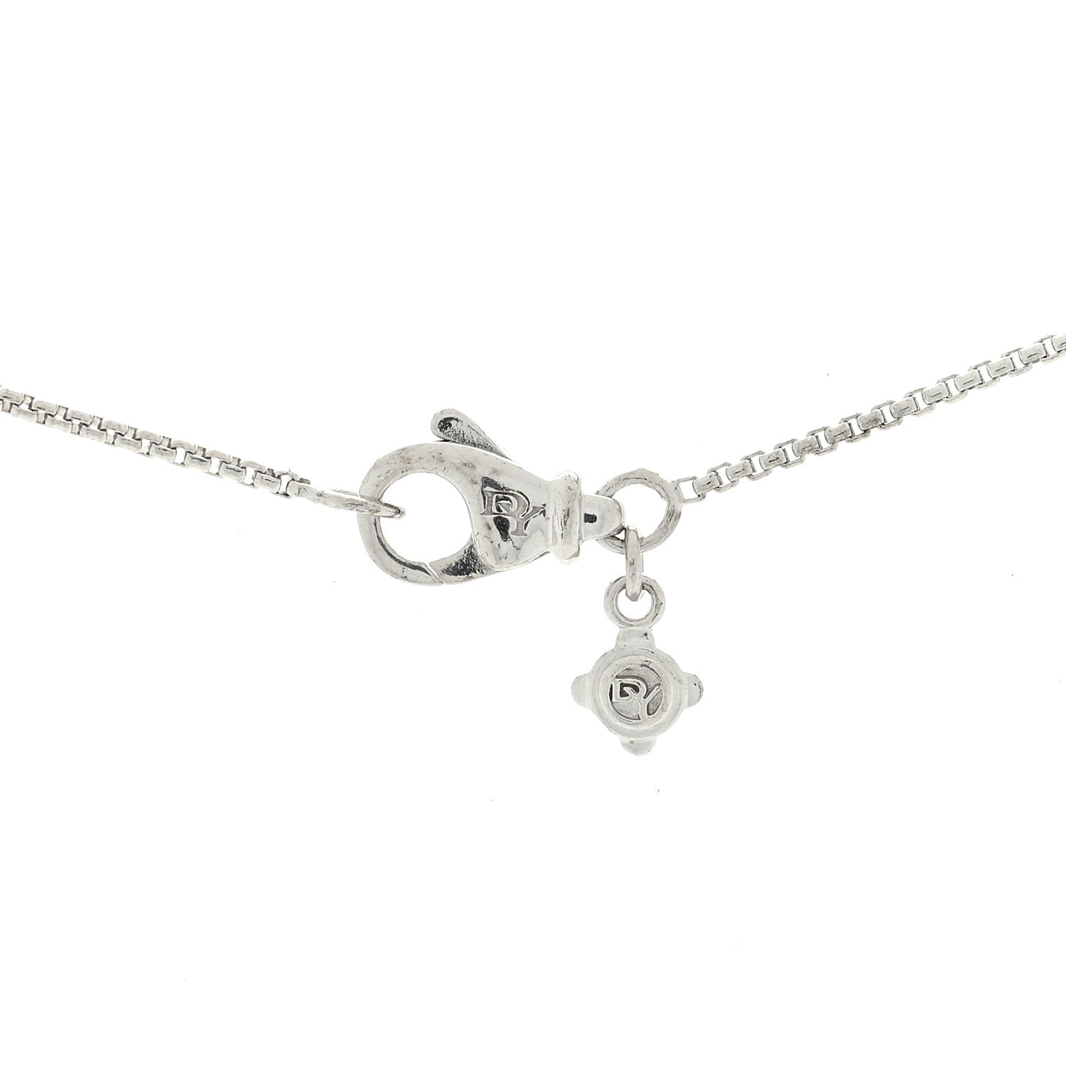 David Yurman Sterling Silver Diamond 7mm Infinity Pendant Necklace 4 of 4