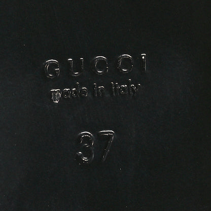 Gucci Tela Retino Kid Scamosciato Crystal GG Monogram Square G Slingback Flat 37 Black 7 of 10