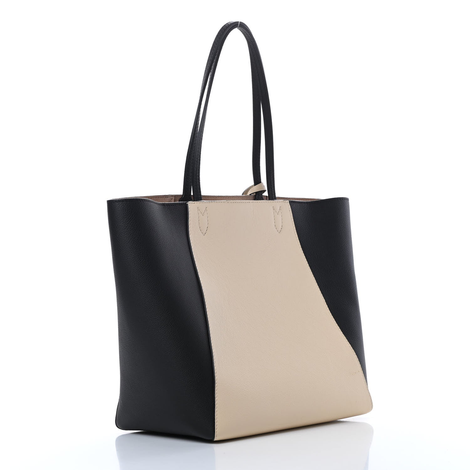 Louis Vuitton Calfskin Lockme Cabas Vanille Black 2 of 10