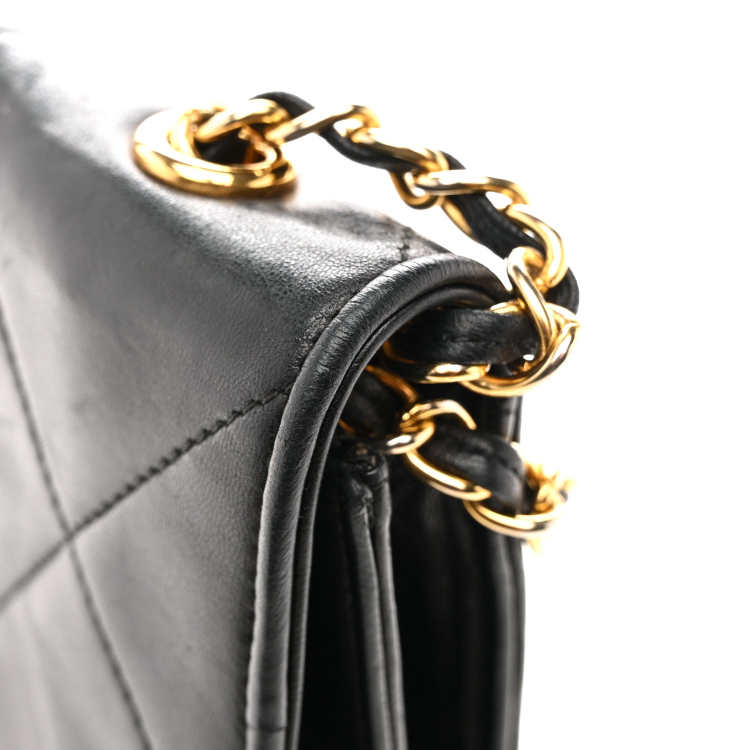 Chanel Lambskin Quilted Diamond CC Flap Black 15 of 16