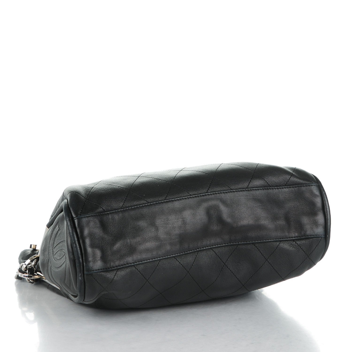 Chanel Lambskin Stitched Medium Ultimate Soft Tote Black 4 of 7