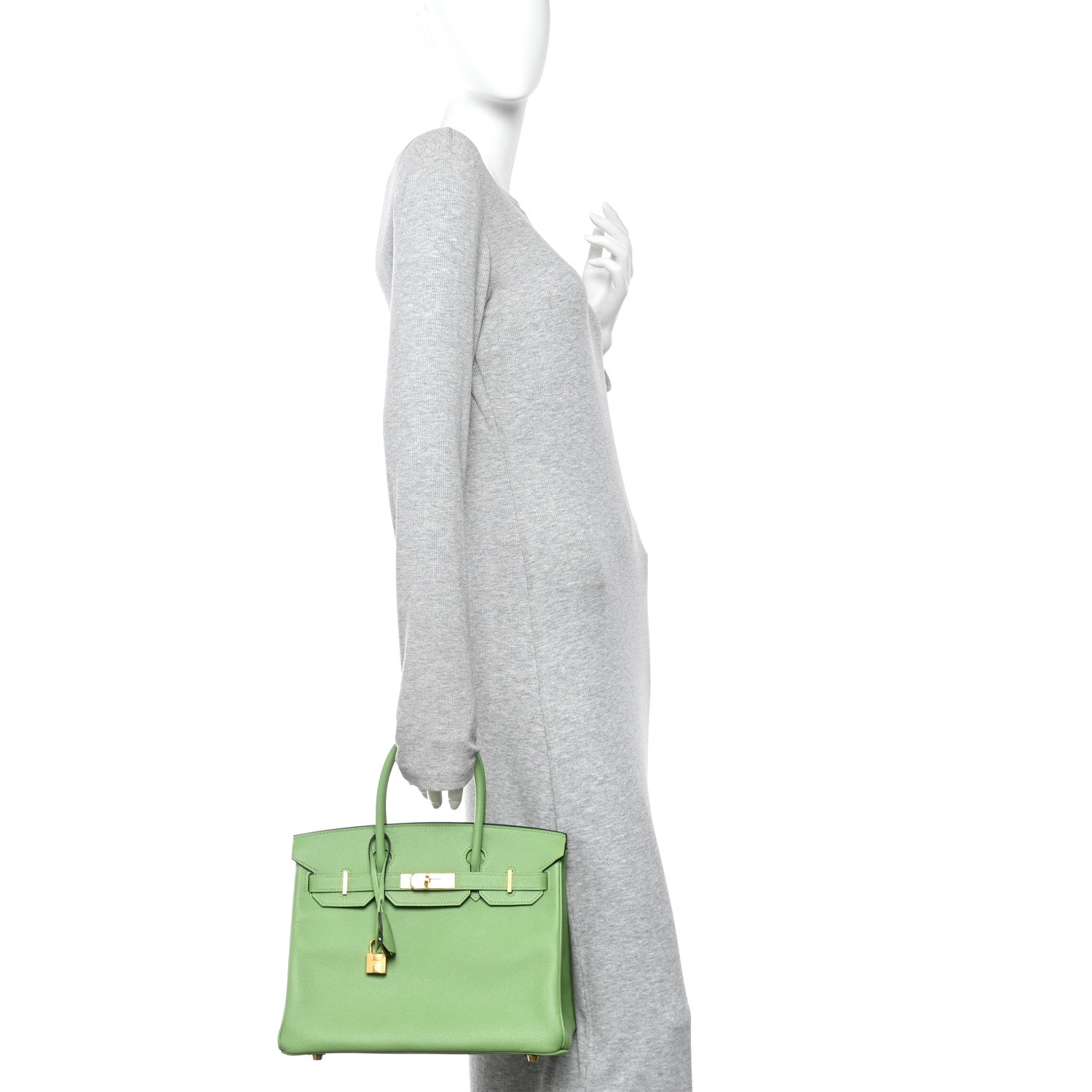 Hermes Epsom Birkin 30 Vert Criquet 2 of 10