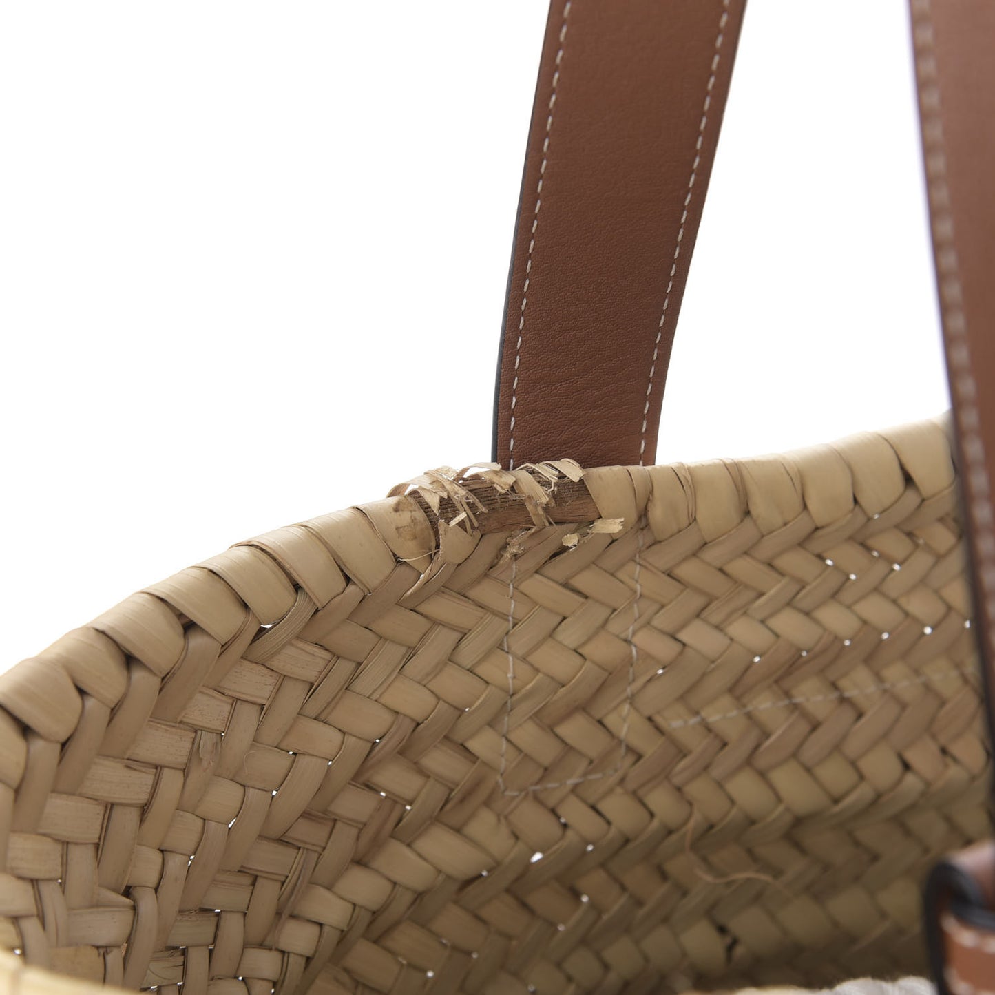 Raffia Small Basket Tote Bag Natural Tan