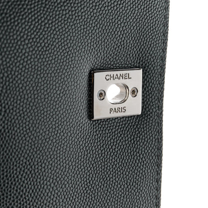 Chanel Caviar Chevron Quilted Small Coco Handle Flap Black 6 of 12