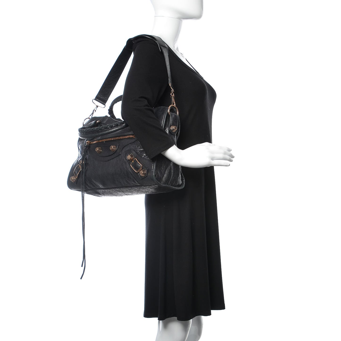 Agneau Giant 21 Rose Gold Hardware City Black