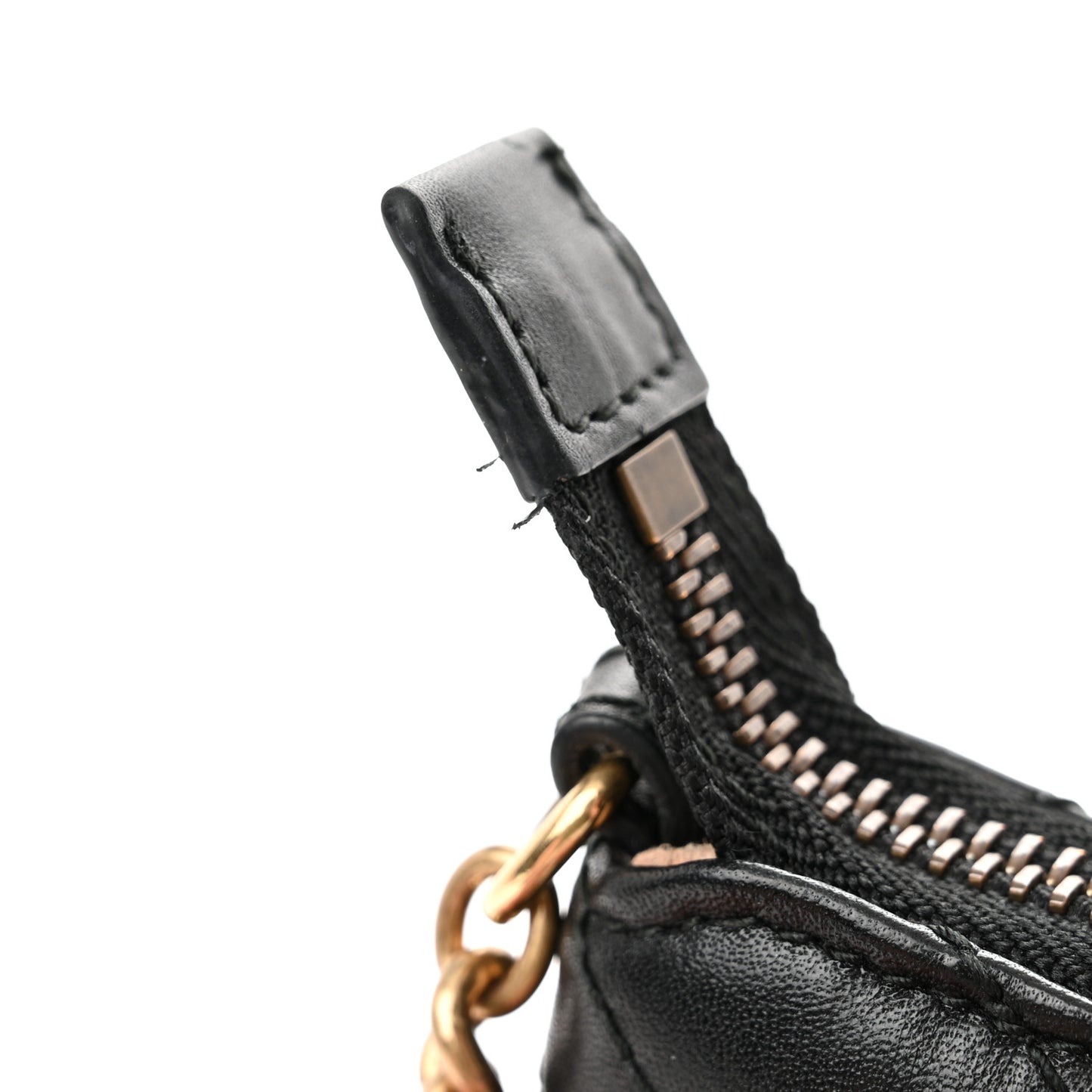 Calfskin Matelasse Mini GG Marmont Chain Bag Black