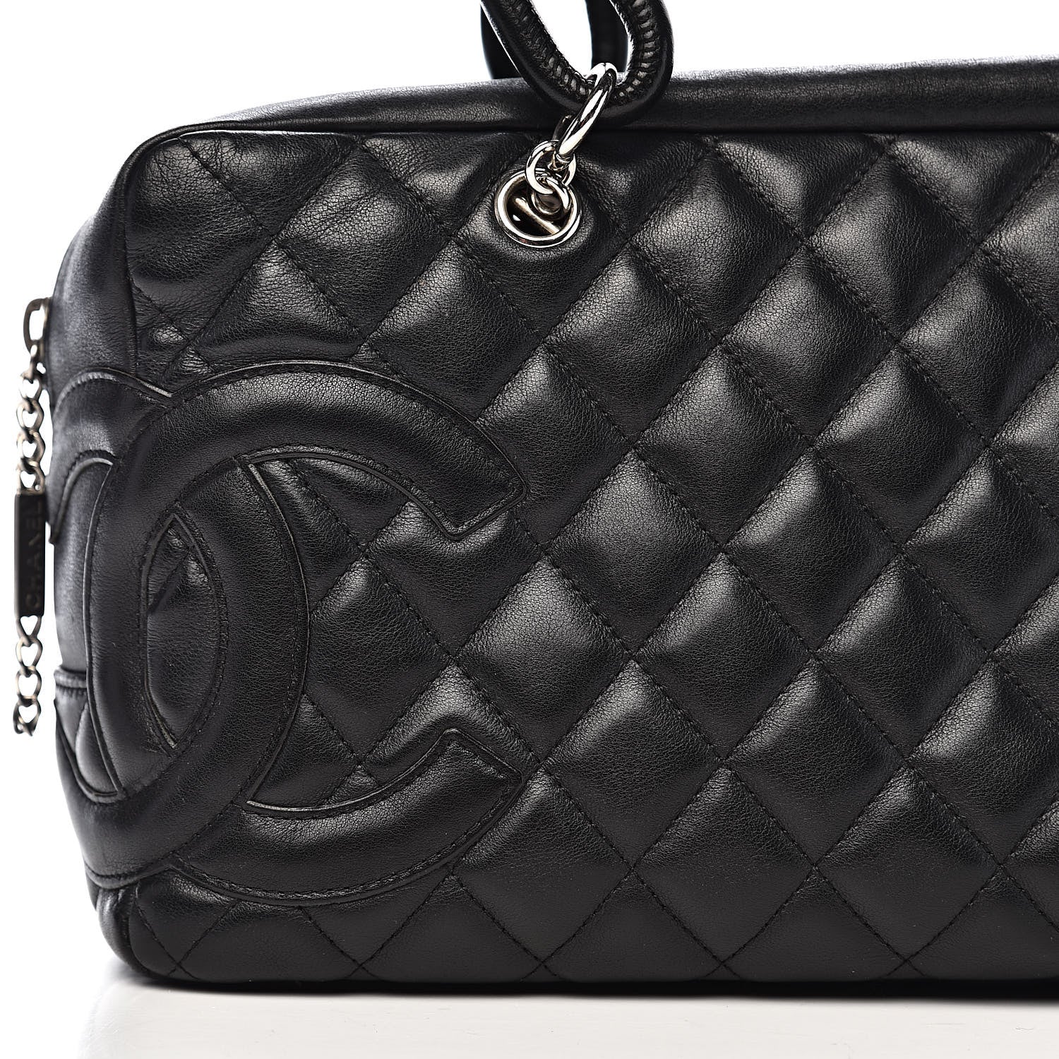 Chanel Calfskin Quilted Large Cambon Bowler Black 12 of 12