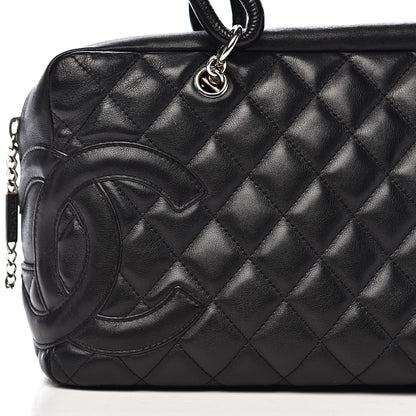 Chanel Calfskin Quilted Large Cambon Bowler Black 12 of 12