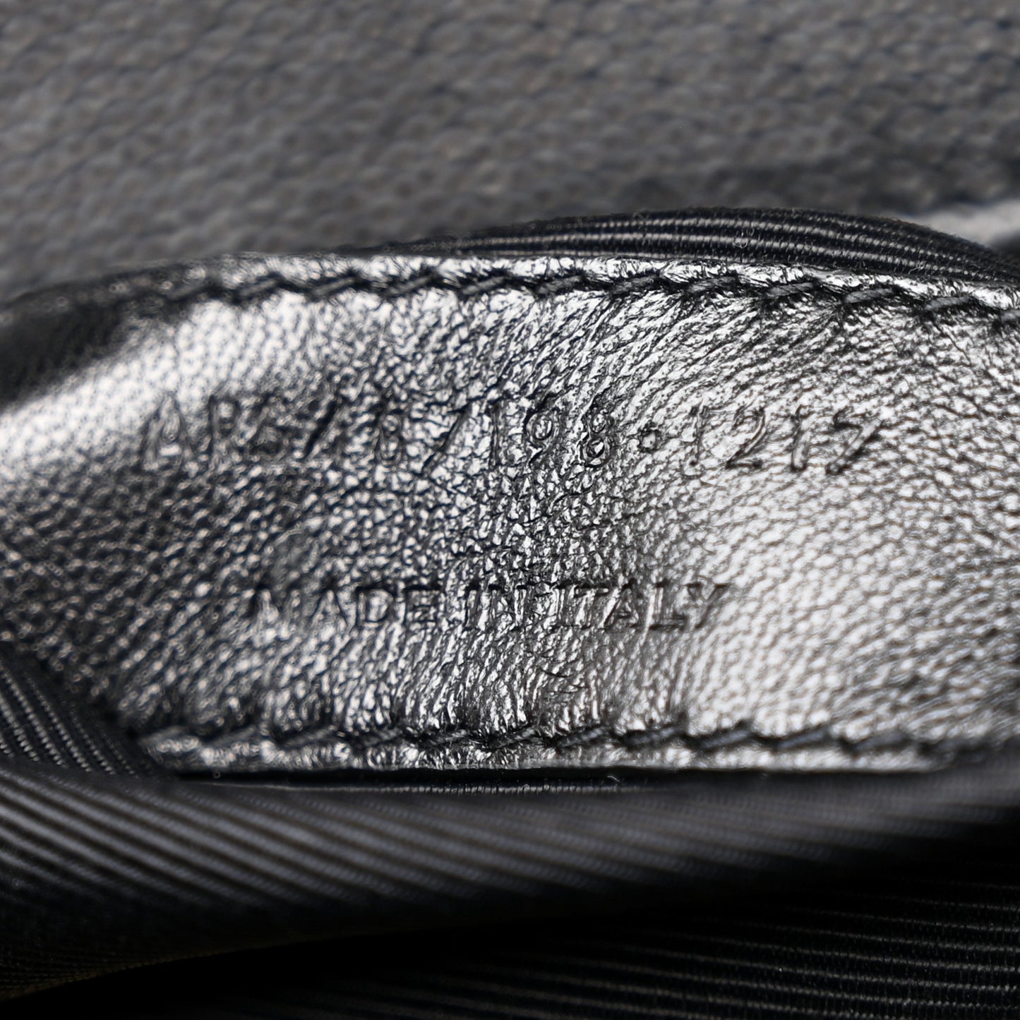 Grain De Poudre Matelasse Chevron Large Monogram Satchel Black