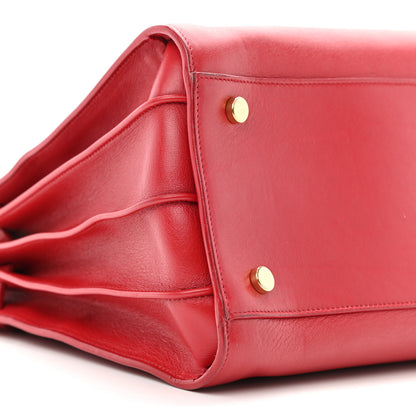 Saint Laurent Calfskin Small Sac De Jour Lipstick Red 10 of 12