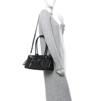 Prada Shiny Nappa Medium Shoulder Bag Black 2 of 10