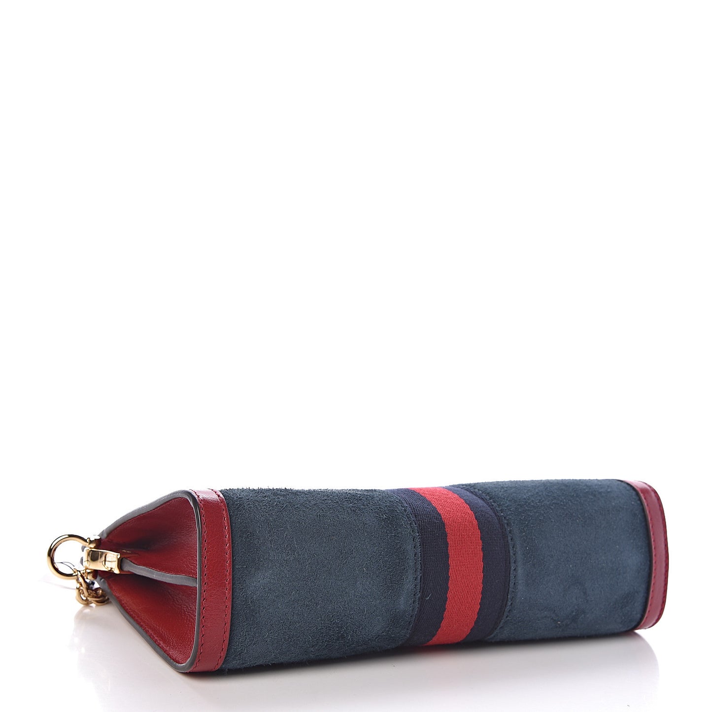Suede Calfskin Web Small Ophidia Chain Shoulder Bag New Blue Romantic Cherry