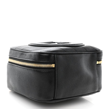 Gucci Sakai Be Green Calfskin Diagonal Stitched Blondie Top Handle Bag Black 4 of 11