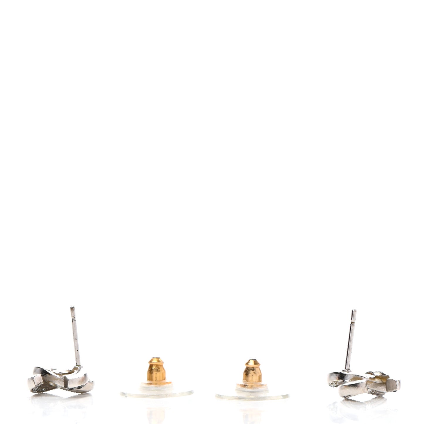 Ruthenium Crystal CC Earrings Silver Black