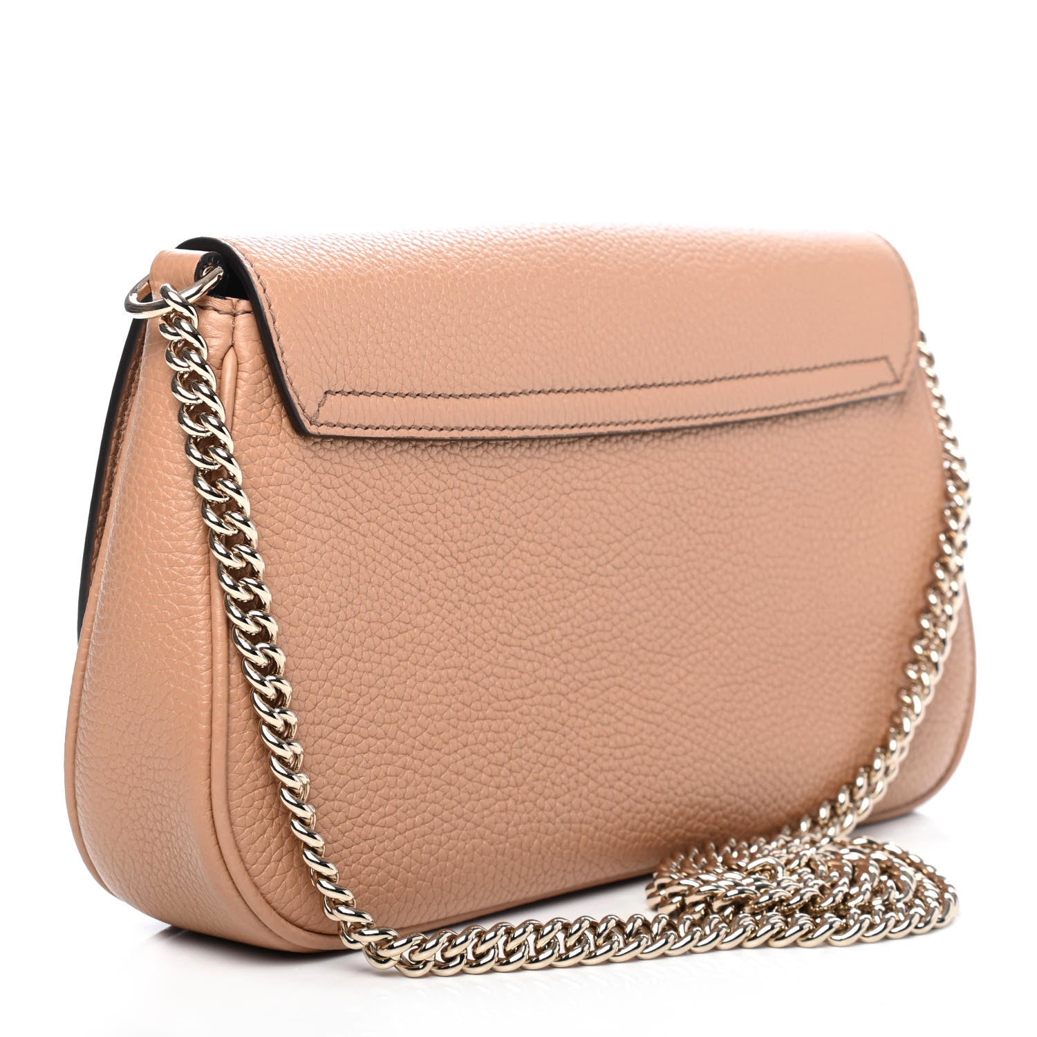 Gucci Pebbled Calfskin Medium Soho Flap Crossbody Camelia 2 of 4