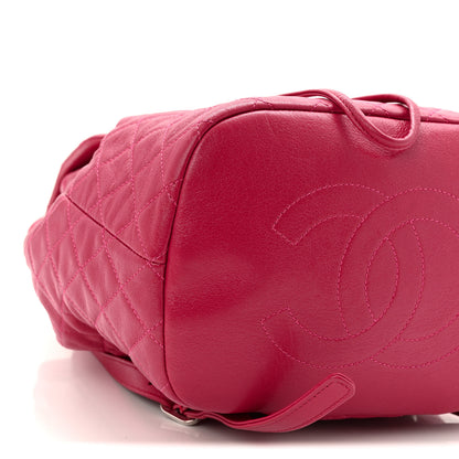 Chanel Calfskin Quilted Small Urban Spirit Backpack Dark Pink 9 of 10