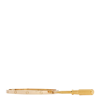 Cartier 18K Yellow Gold Small LOVE Bracelet 17 3 of 8