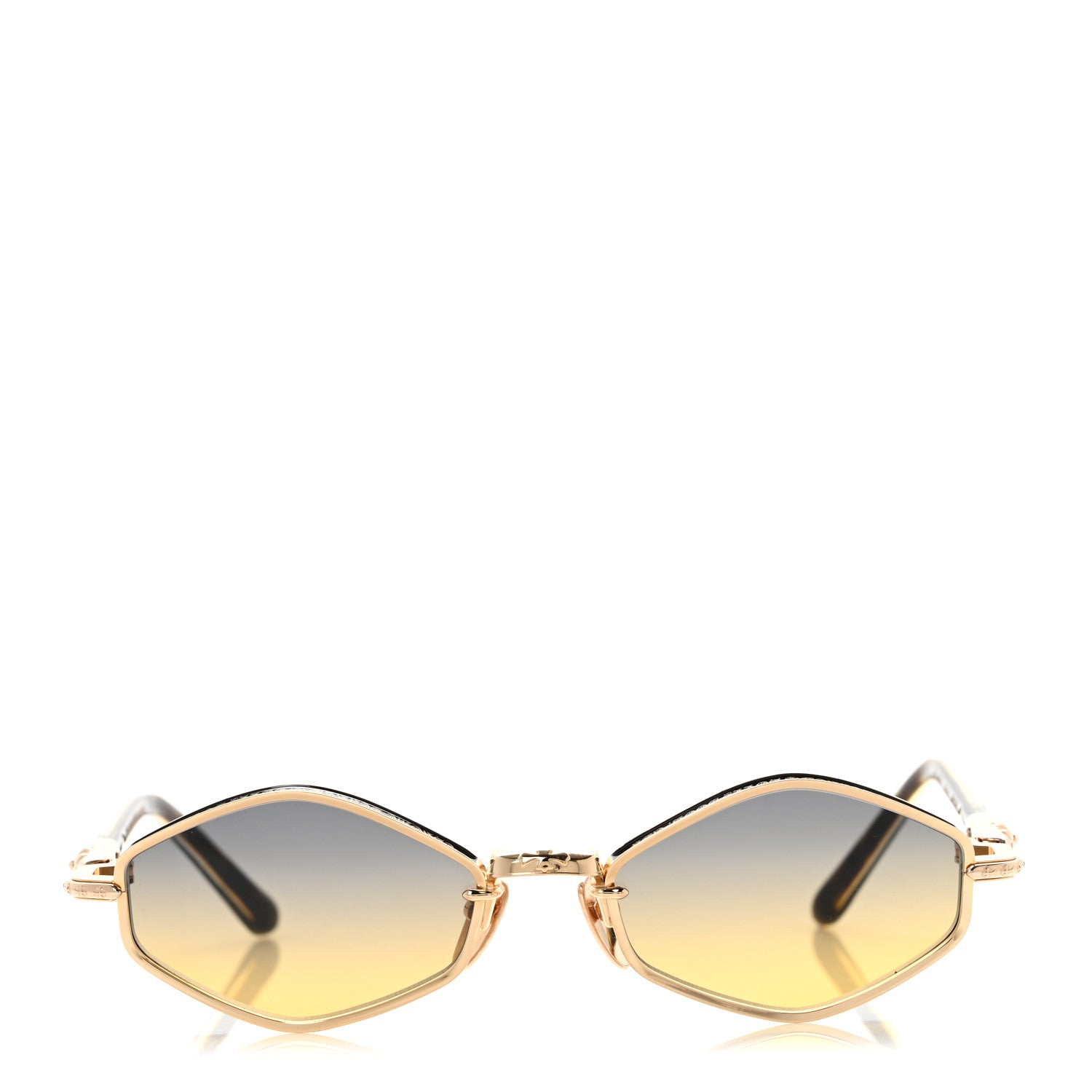 Chrome Hearts Metal Nip Slip Sunglasses  Gold Dark Tan 2 of 9