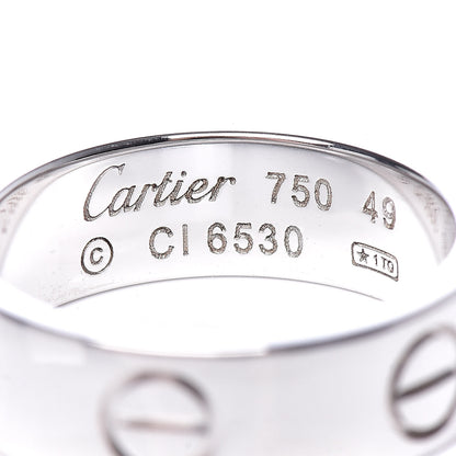 Cartier 18K White Gold 5.5mm LOVE Ring 49 4.75 4 of 5