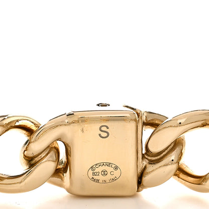 Chanel Metal CC Chain Link Choker Necklace S Gold 5 of 6