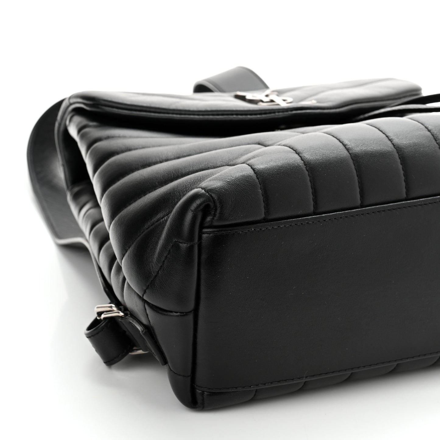 Calfskin Y Quilted Monogram Small Loulou Backpack Black