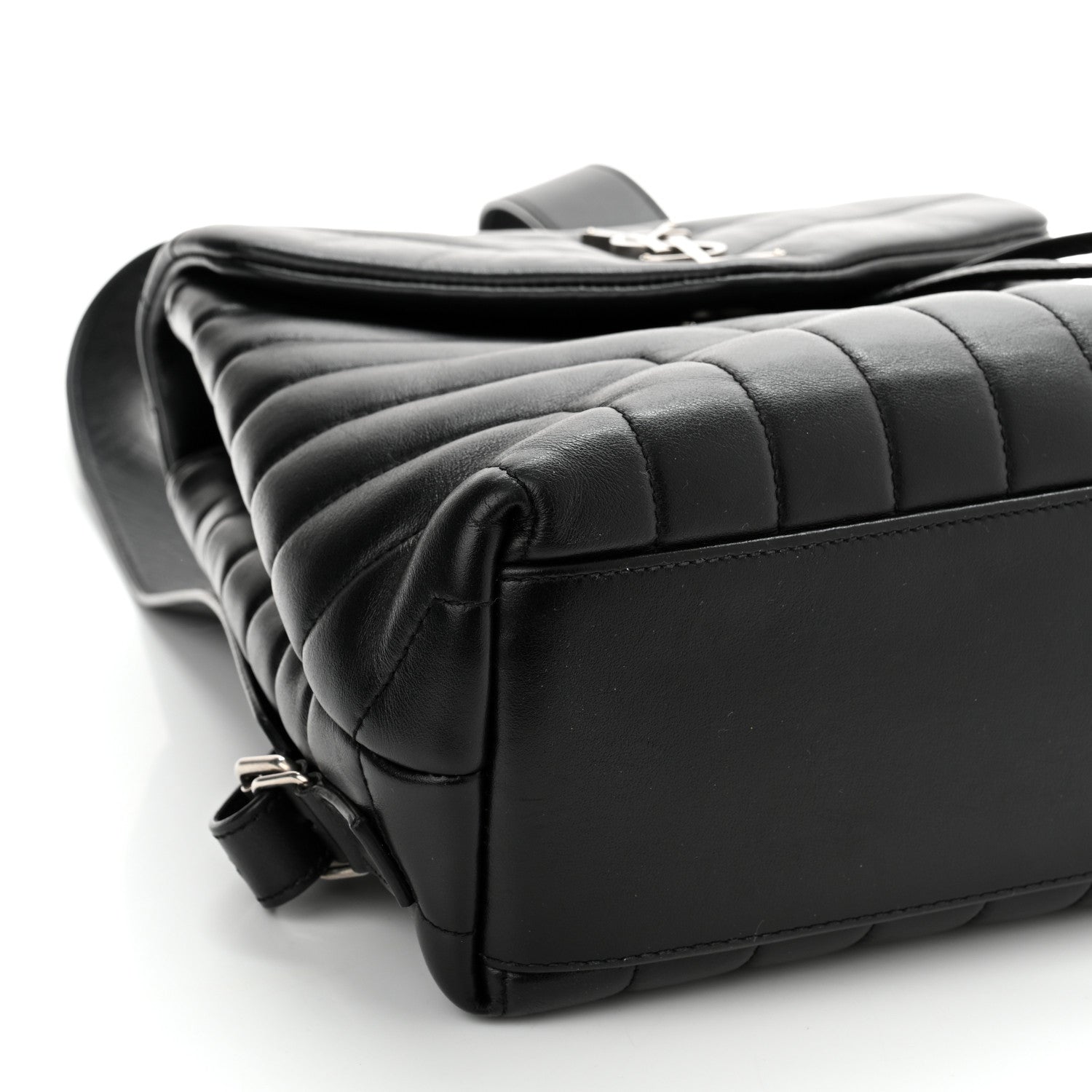 Saint Laurent Calfskin Y Quilted Monogram Small Loulou Backpack Black 10 of 11
