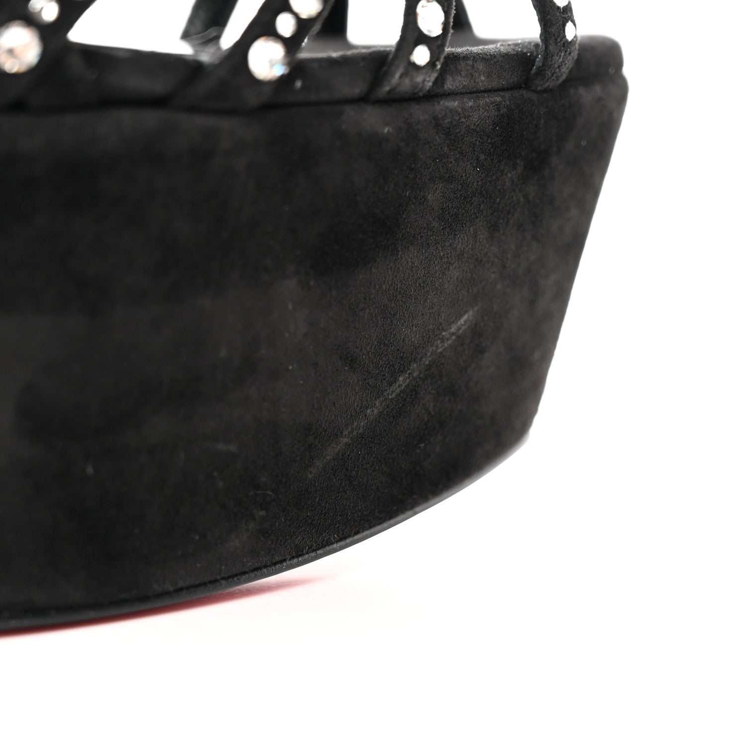 Christian Louboutin Suede Crystal Vegastrassima Alta 160 Pumps 38 Black 11 of 18